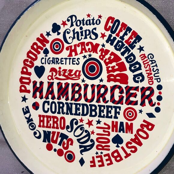 Vintage 1970s Party Time Serving Tray, Picnic Deco, 70s Party Decor; 4th of July - Picture 3 of 6